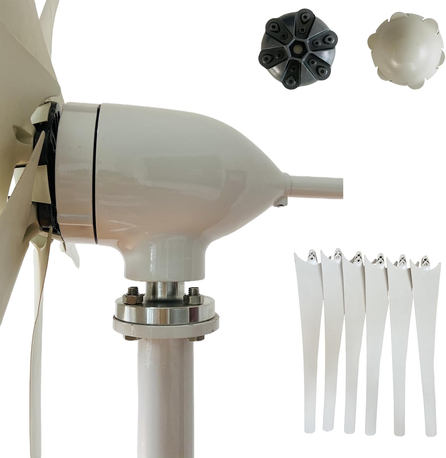 500W-800W 6 Blade Wind Controller Turbine Generator Kit, 48V/220V Wind Turbines Horizontal Home Powers Windmill Energy Turbines Charge(No Noise)