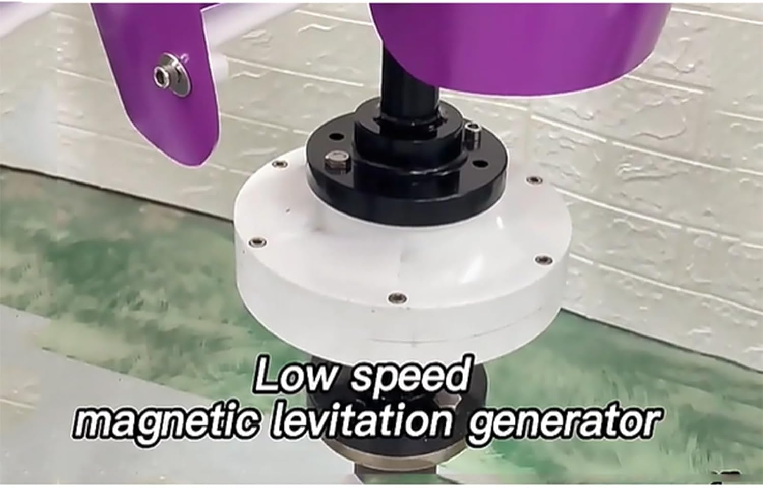 Tulip Type Vertical Wind Turbine 1500W Small Wind Turbine 12V/24V Wind and Solar Complementary Power Supply System (Color : Purple, Size : 12V)