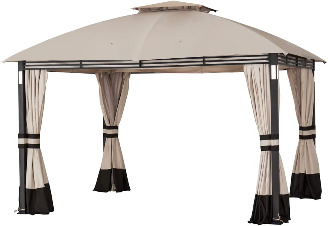 Garden Winds Replacement Canopy Top Cover Compatible with The Crestfield 11X13 (Models A101017510, A101017511, A111020900) Sunjoy Gazebo - RipLock 350