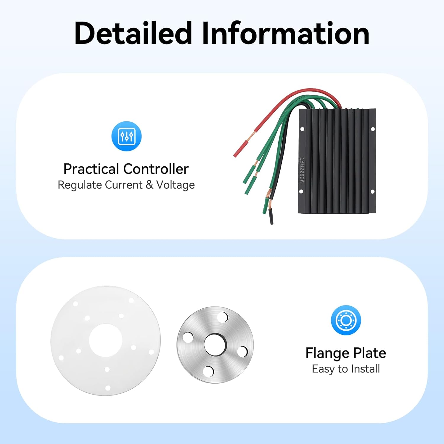 600W 24V Wind Turbine Generator Vertical Axis Garden Boat Wind Motor with Waterproof IP67 Controller for Winds and Solar Complementary Power Generation Systems, White