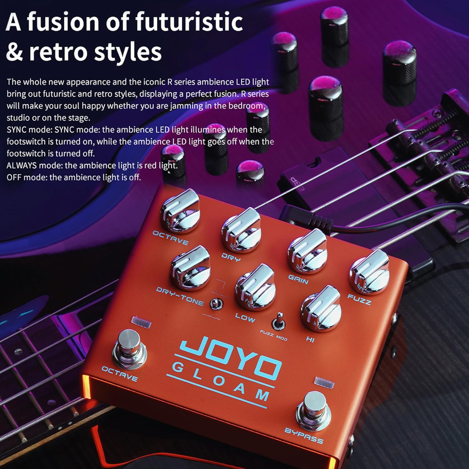JOYO R-29 Bass Guitar Pedals Octave Fuzz Effect Pedal High Gain and JA-02 II 5W Mini Guitar Combo Amp