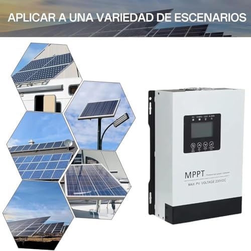 120A MPPT Solar Charge Controller for Wind & Solar Power, Automatic Recognition with LCD Display, Regulator for Lead Acid Batteries, Efficient PV Load Management