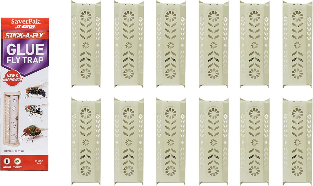$averPak JT Eaton Stick-A-Fly Glue Fly Stick Trap (12 Pack) Case Pack