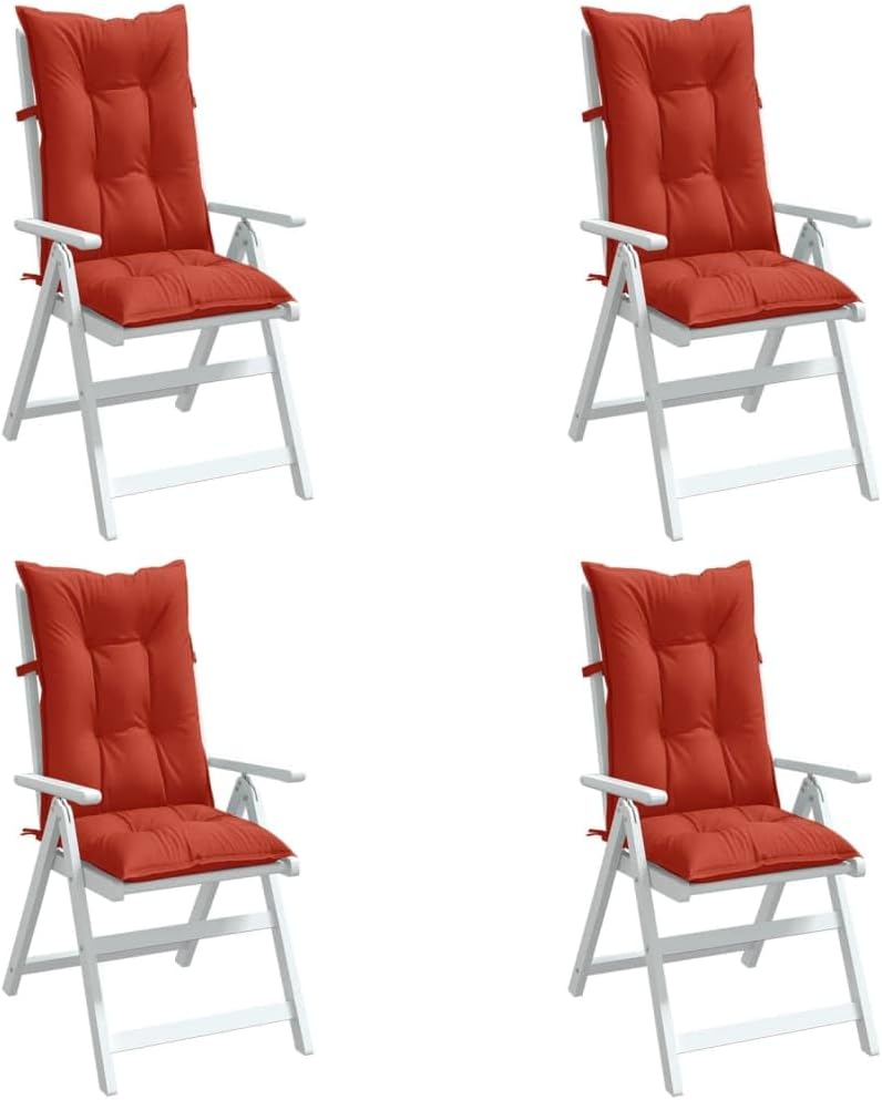 Highback Chair Cushions 4 pcs Melange Red 47.2