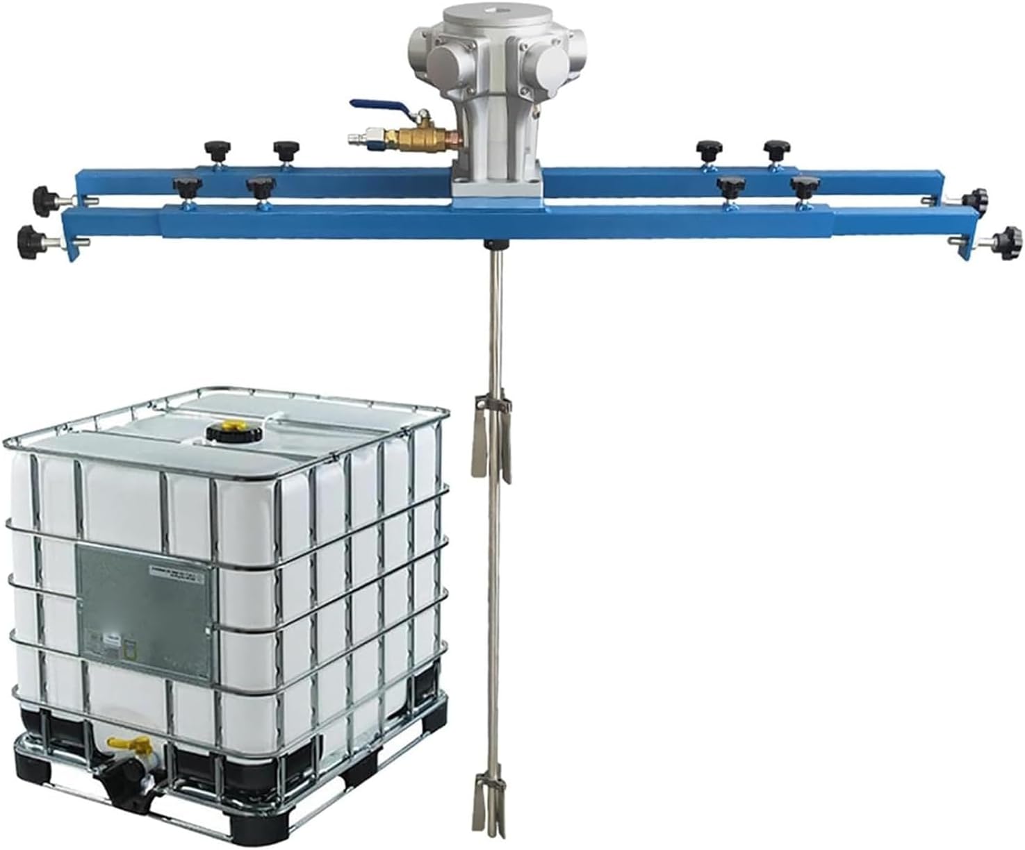 Pneumatic Paint Mixer for IBC Drum - 1HP Air Agitator Stirring Machine for 265 Gallon IBC, Suitable for Viscosity Less Than 7000CP