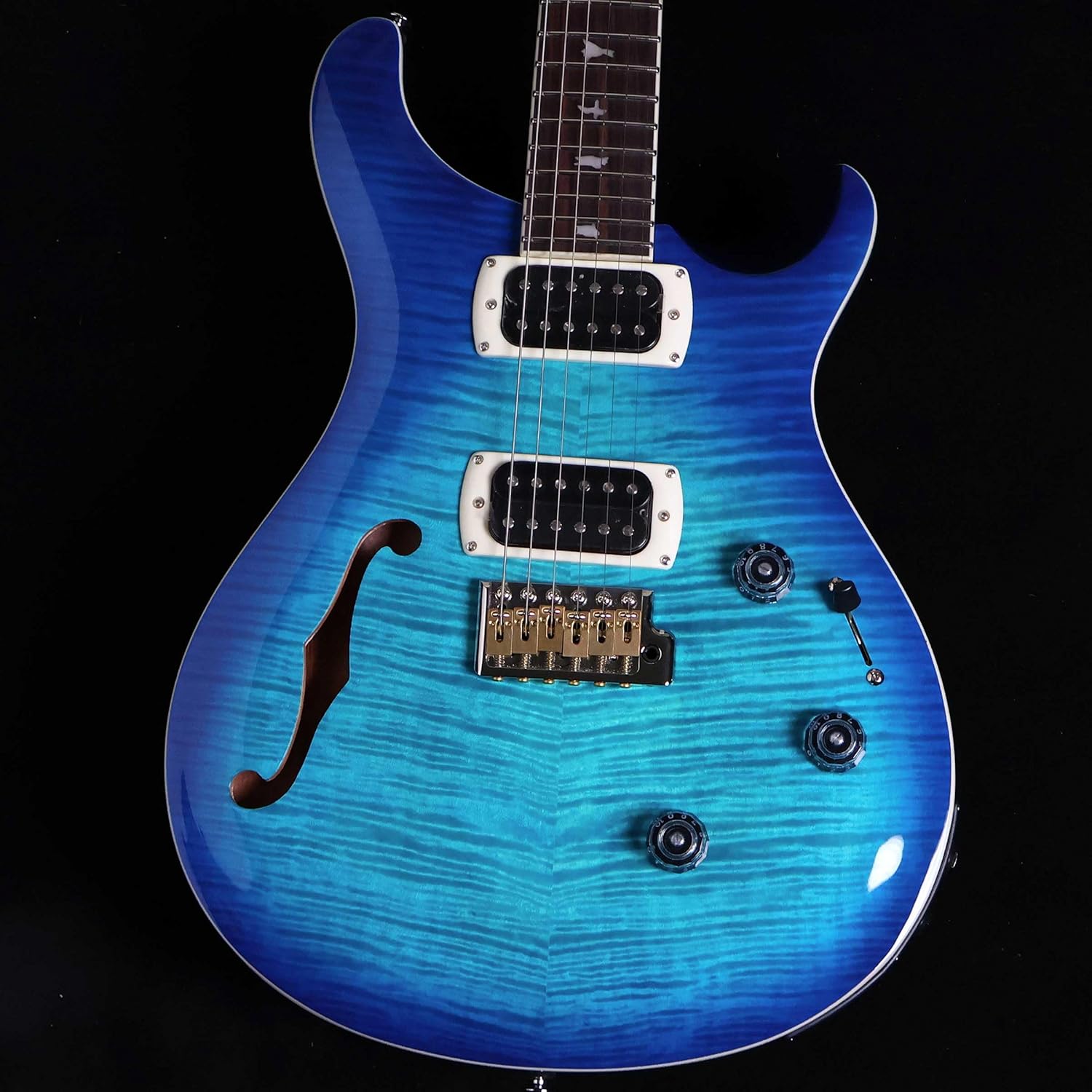 PRS SE Custom 24 Semi-Hollow Piezo, Lake Blue