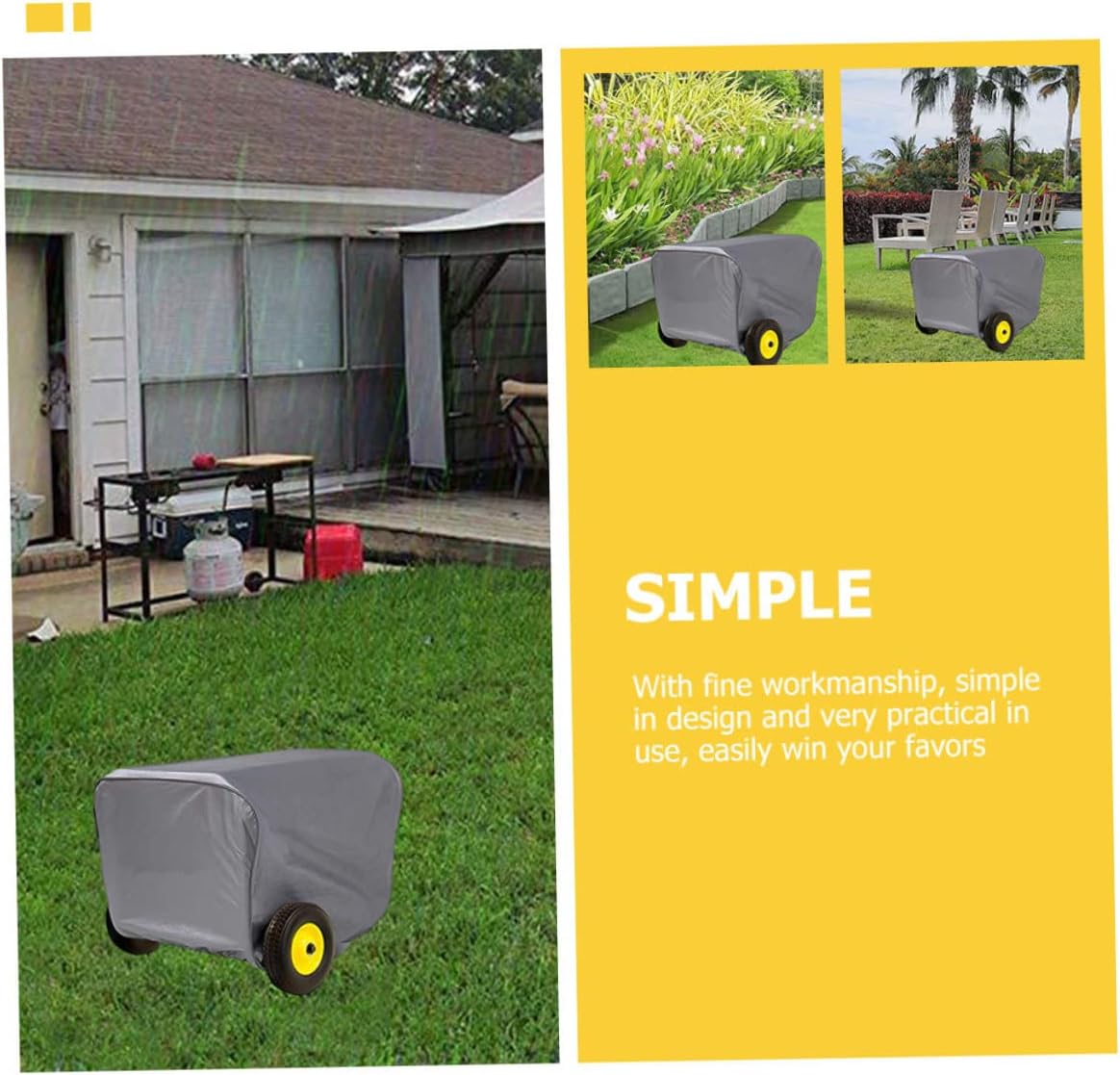 Happyyami 5pcs Motor Cover Home Generators for Home Use Portable Generator Cover Generator Shed Snow Small Generator Protective Cover for Generator Protector Weather Resistance Oxford Cloth