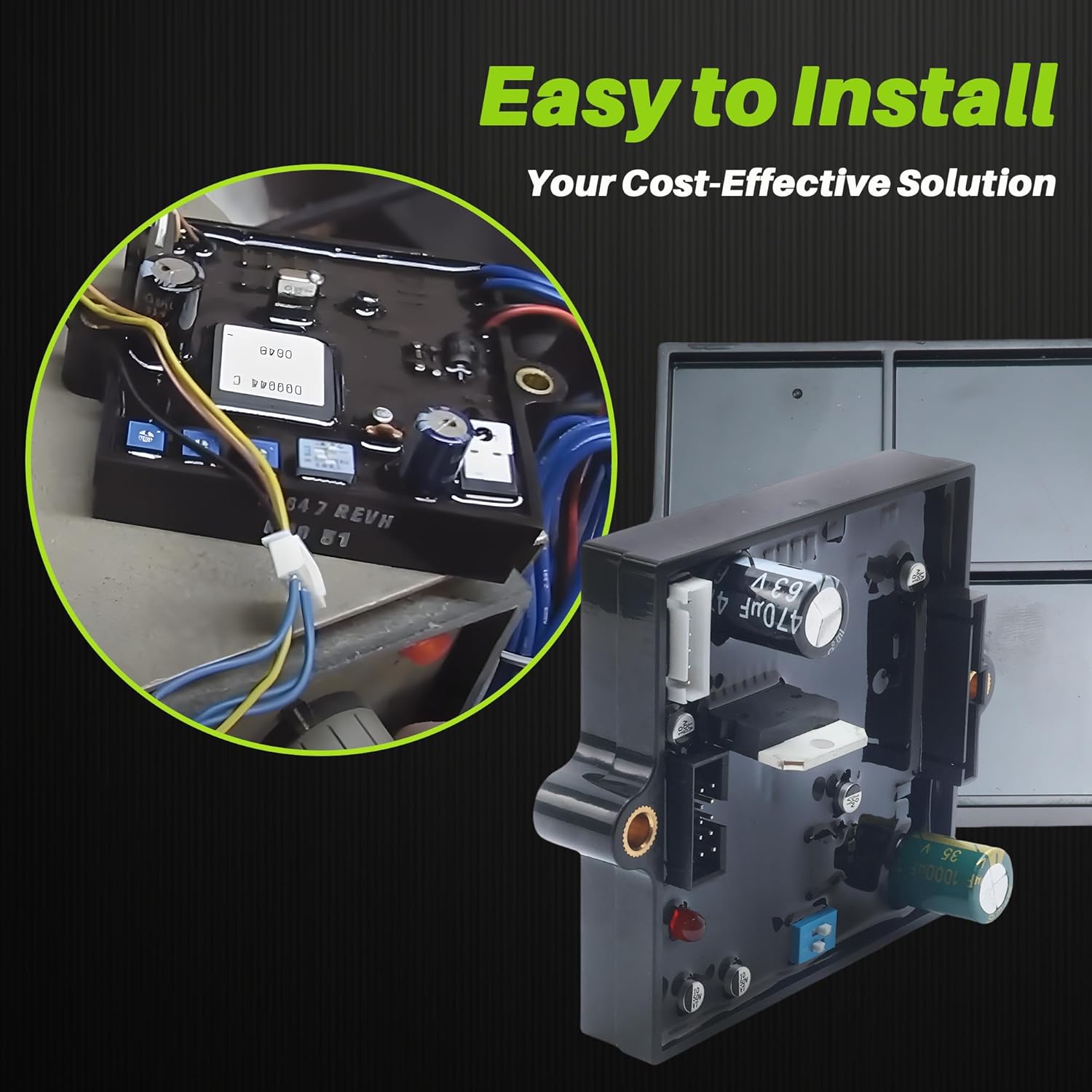 0D4409 Upgraded Portable Controller PCB with Idle Control Compatible with Generac generators, Replacement Part Number# 0D4409 0D44090SRV