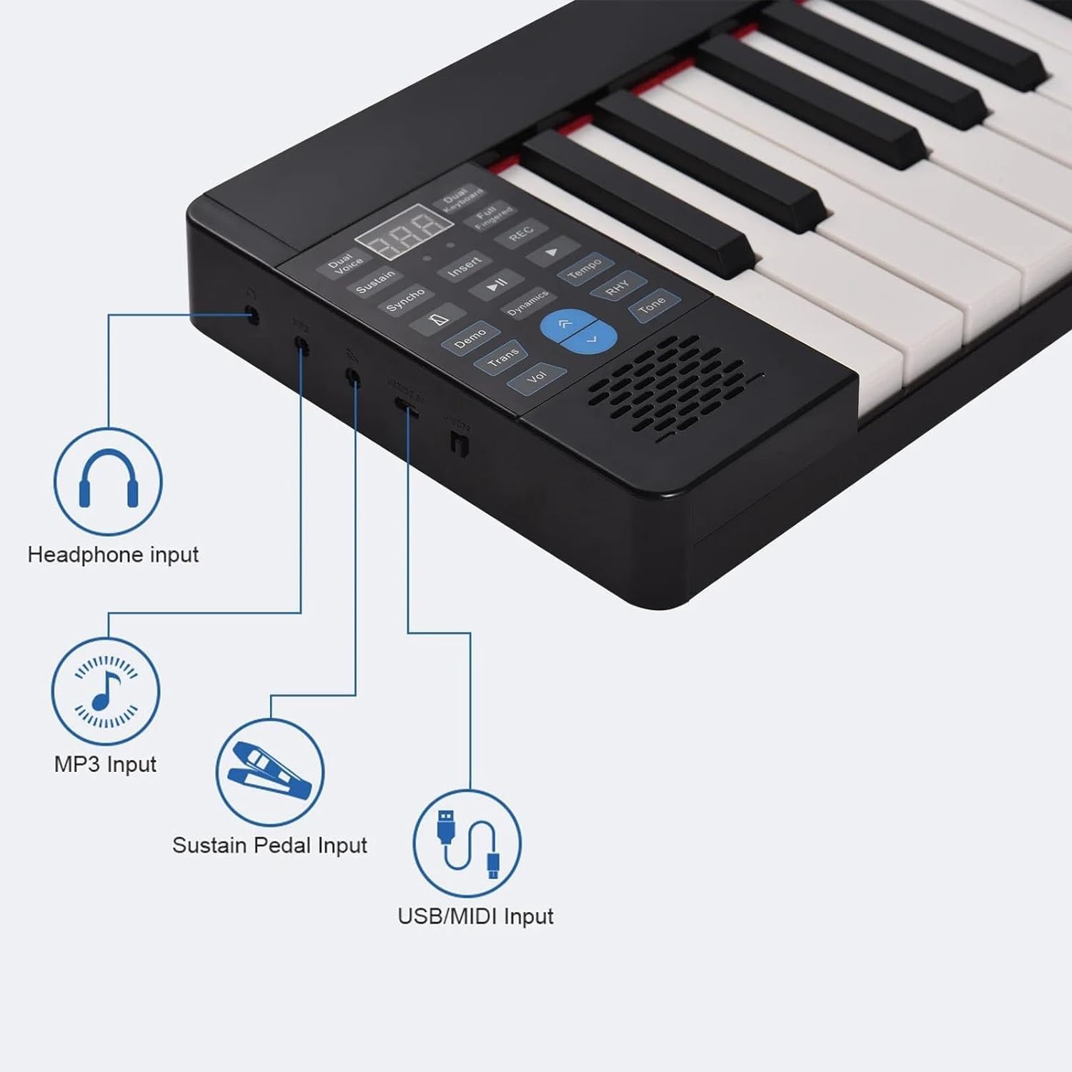 Keyboard Piano, Electronic Keyboard 61-Key Foldable Electronic Piano Multifunctional Electronic Organ Folding Digital Piano