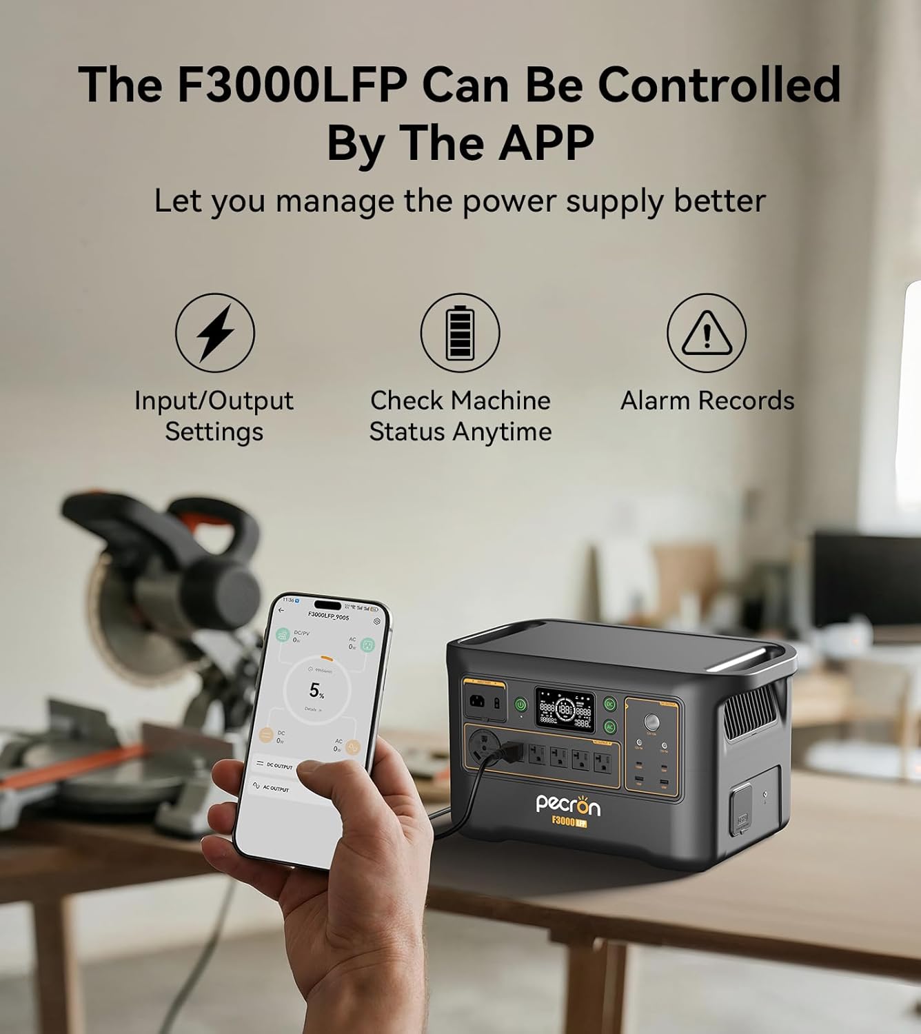 Pecron Portable Power Station F3000LFP with 3072Wh Extra Battery, 200W Solar Panel*3, 3072Wh Solar Camping Generator, 3600W Solar Generator for RV, Home Use, CPAP