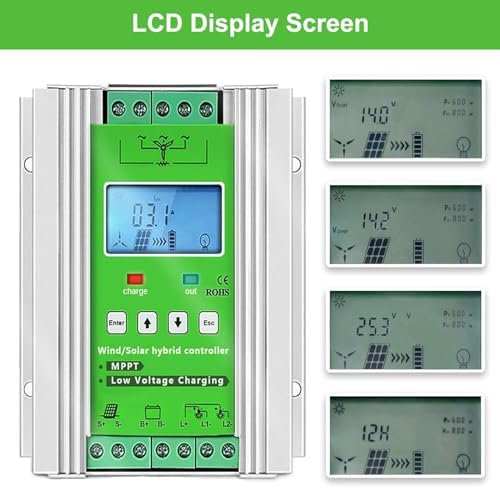 12000W Wind Solar Hybrid Charge Controller - MPPT 12V/24V/48V for Wind Turbines & Solar Panels, Efficient Off-Grid Power Solution with Dump Load Function