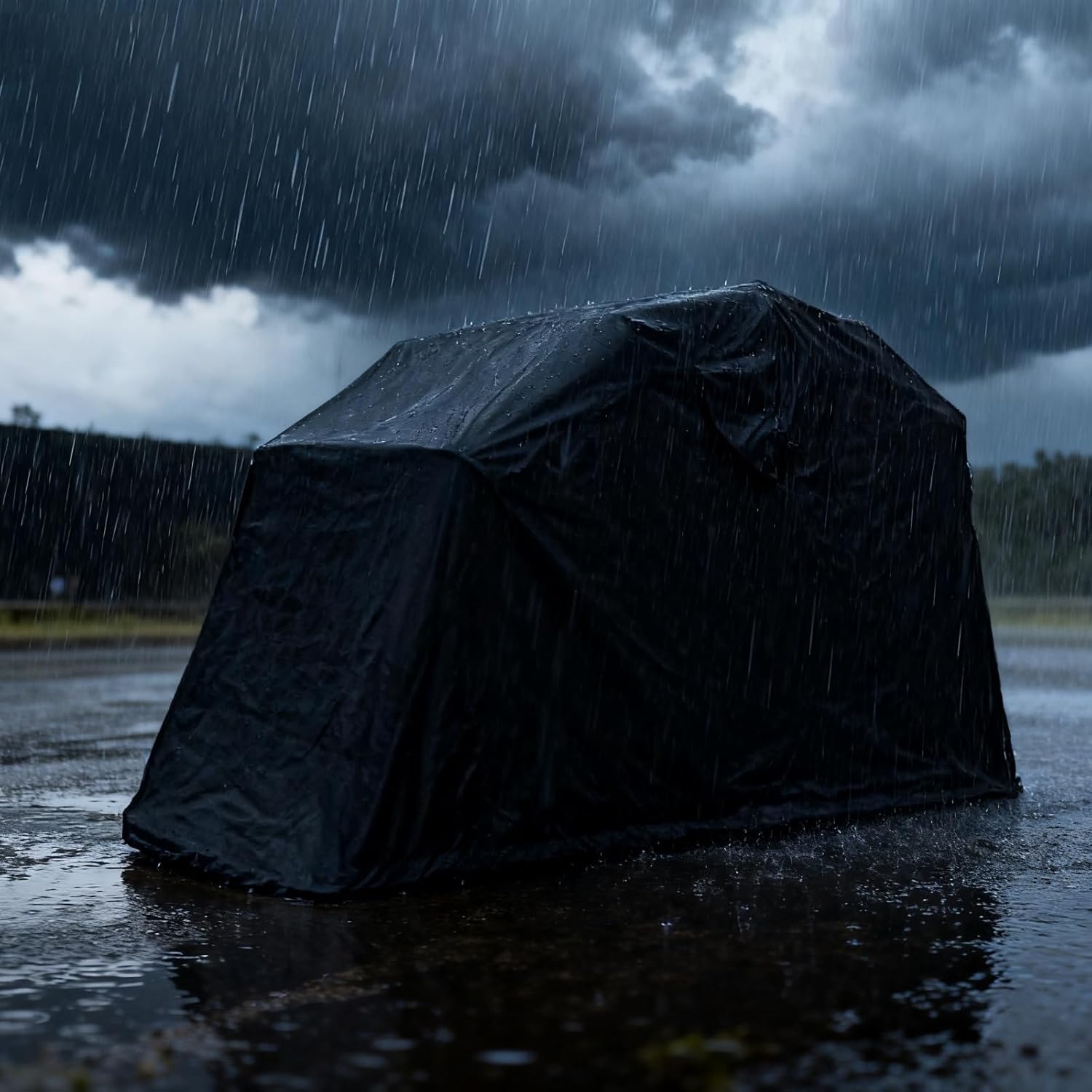 10.8x4.6x6.2FT Motorcycle Cover Shelter, Outdoor Portable Storage Shed Tent, All Weather Heavy-Duty Motorbike Protection, Oxford Fabric, Storage for Motorcycle, Bike, Tools(Black)