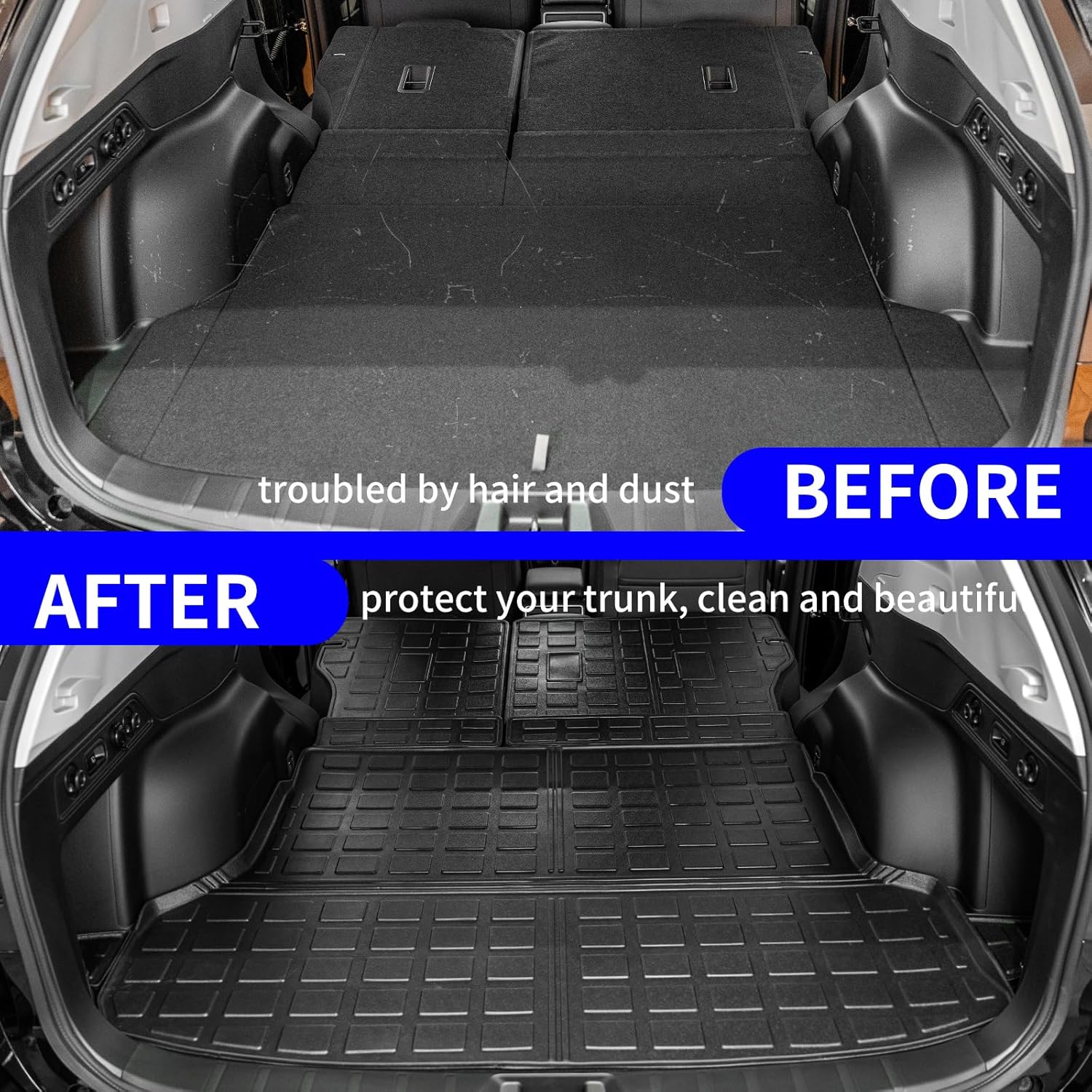 Rongtaod Floor Mats Compatible with 2019-2024 Subaru Forester Trunk Mat Cargo Mat Cargo Liner Back Seat Cover Protector 2023 Forester Accessories (Trunk Mats+Backrest Mats+Floor Mats)