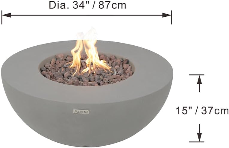 Fire Pit Outdoor Fire Table Roca Fire Table with Modeno Brand-Natural Gas