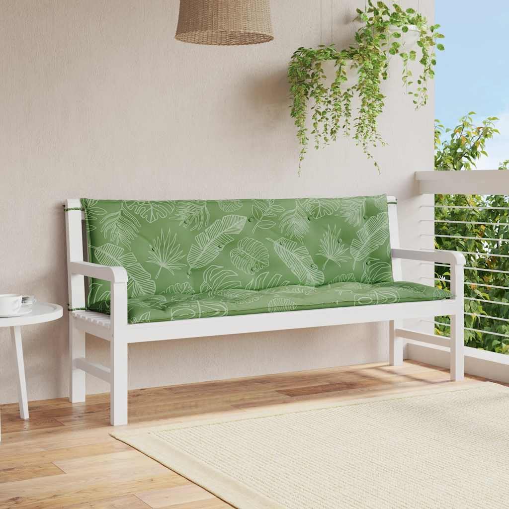 Garden Bench Cushions 2pcs Leaf Pattern 59.1