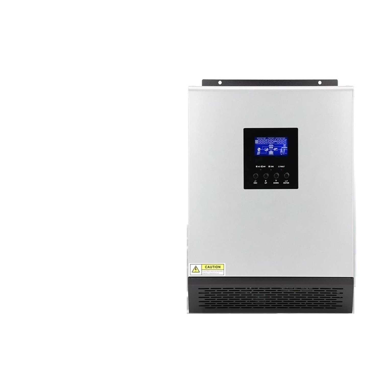 Solar Controller, 3KVA Pure Sine Wave Hybrid Solar Inverter 24V Built-in PWM 50A Solar Charge Controller and AC Charger for Home Use