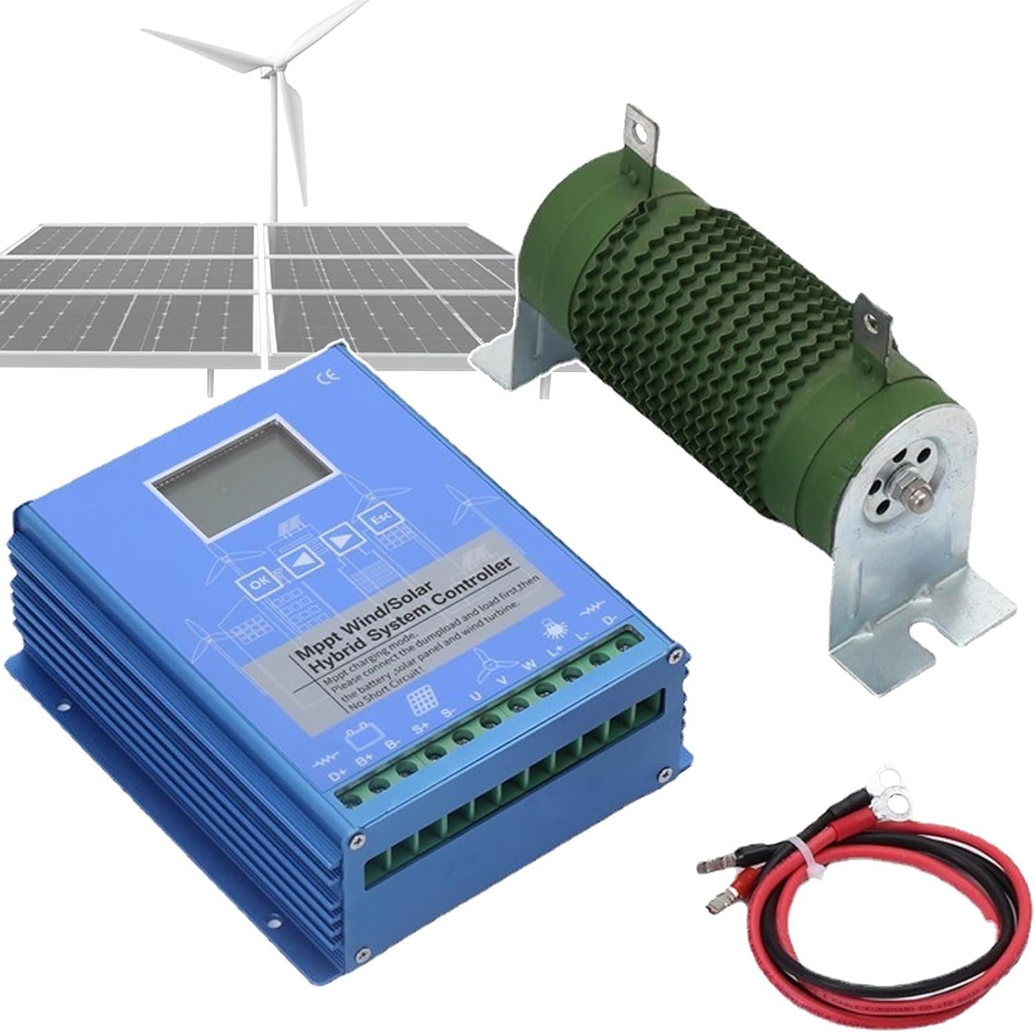 Wind Solar Hybrid Charge Controller, 18000W Wind Solar Charge Controller, 12V/24V 24V/48V Automatic Identification Off Grid Controller Boost MPPT 24V/48V