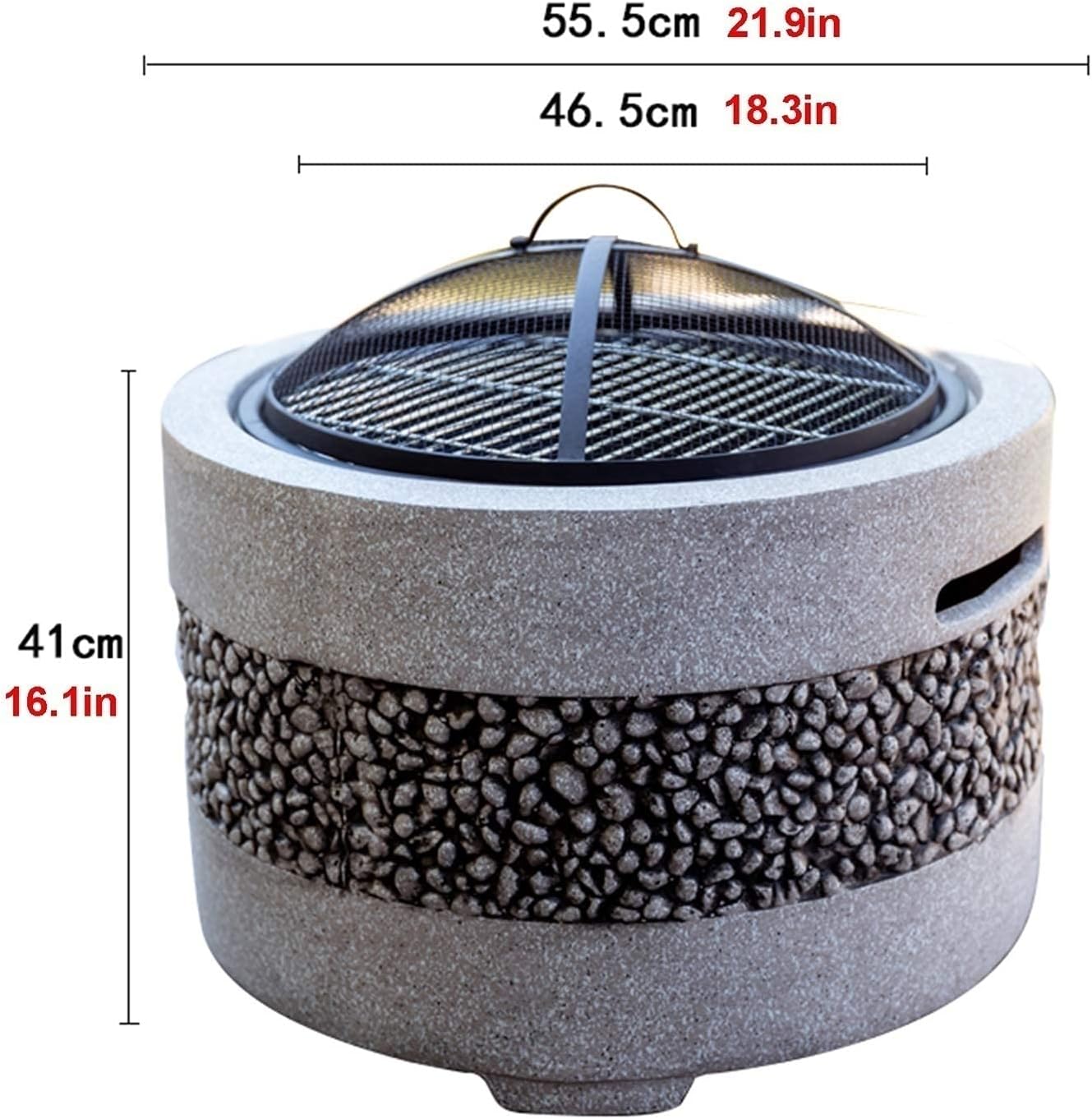 Outdoor Fire Pit Garden BBQ Grill Kit, Backyard Patio Garden Fireplace Camping Outdoor Wood Burning Fire Pit Bowl, Outdoor Heater