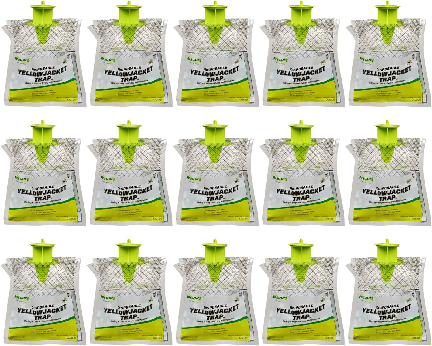 RESCUE! Disposable Yellowjacket Trap - Central & Eastern Formula - 15 Traps