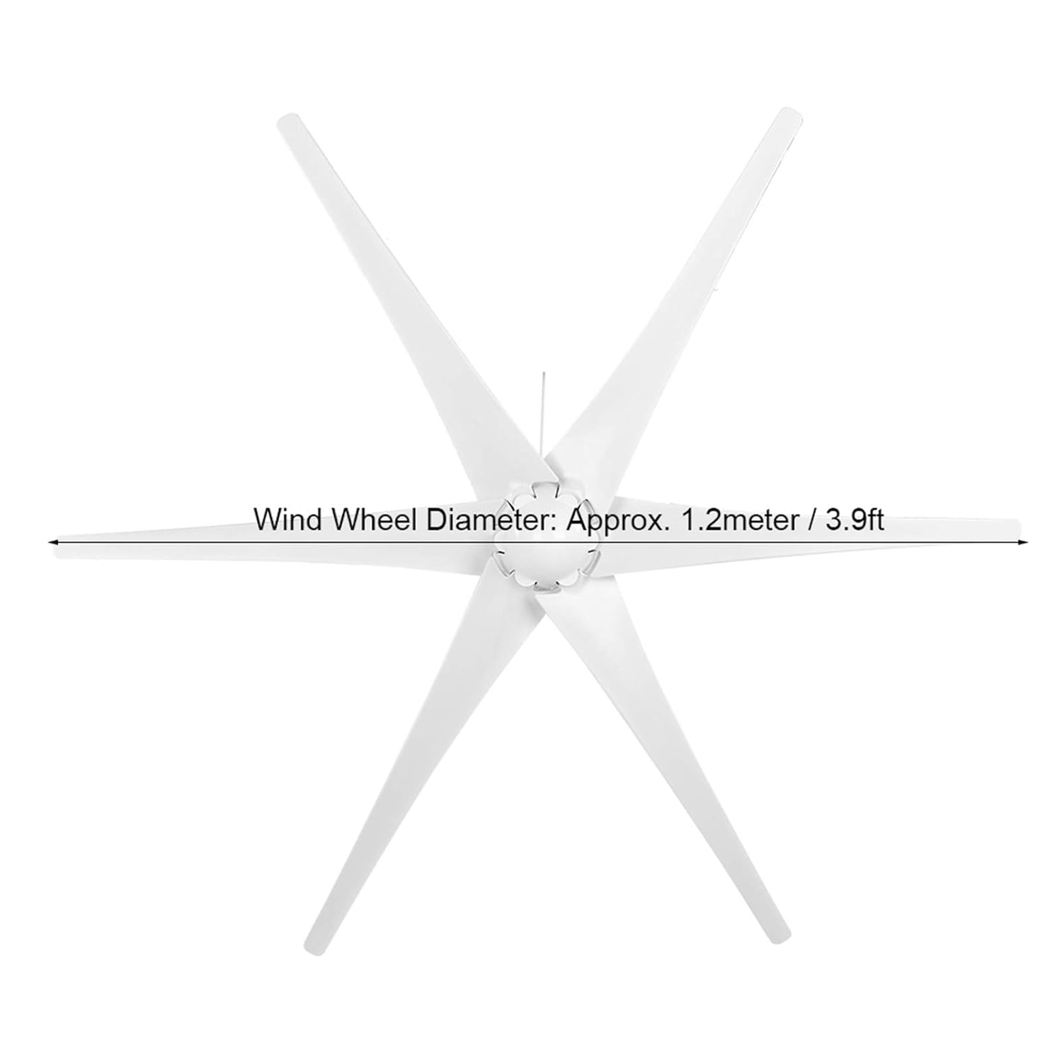 Small Wind Generator Small Wind Generator 6 Blade Windmill Turbines Kit with 3 Phases AC Permanent Magnet Synchronous, Electric Ity Generator (12V)