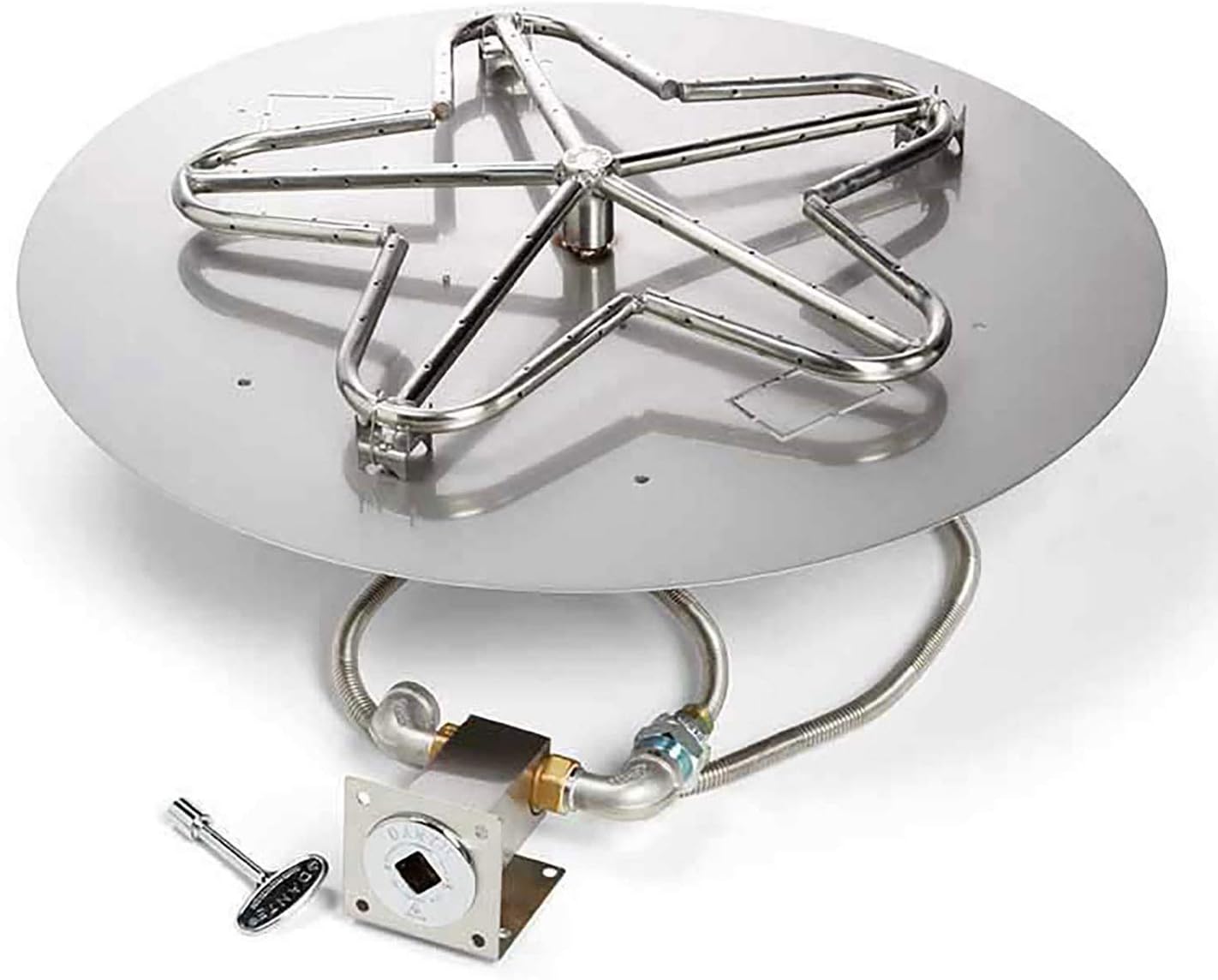 HPC Fire Match Light Gas Fire Pit Kit (TOR-PENTA30MLFPK-FLEX-LP), 30