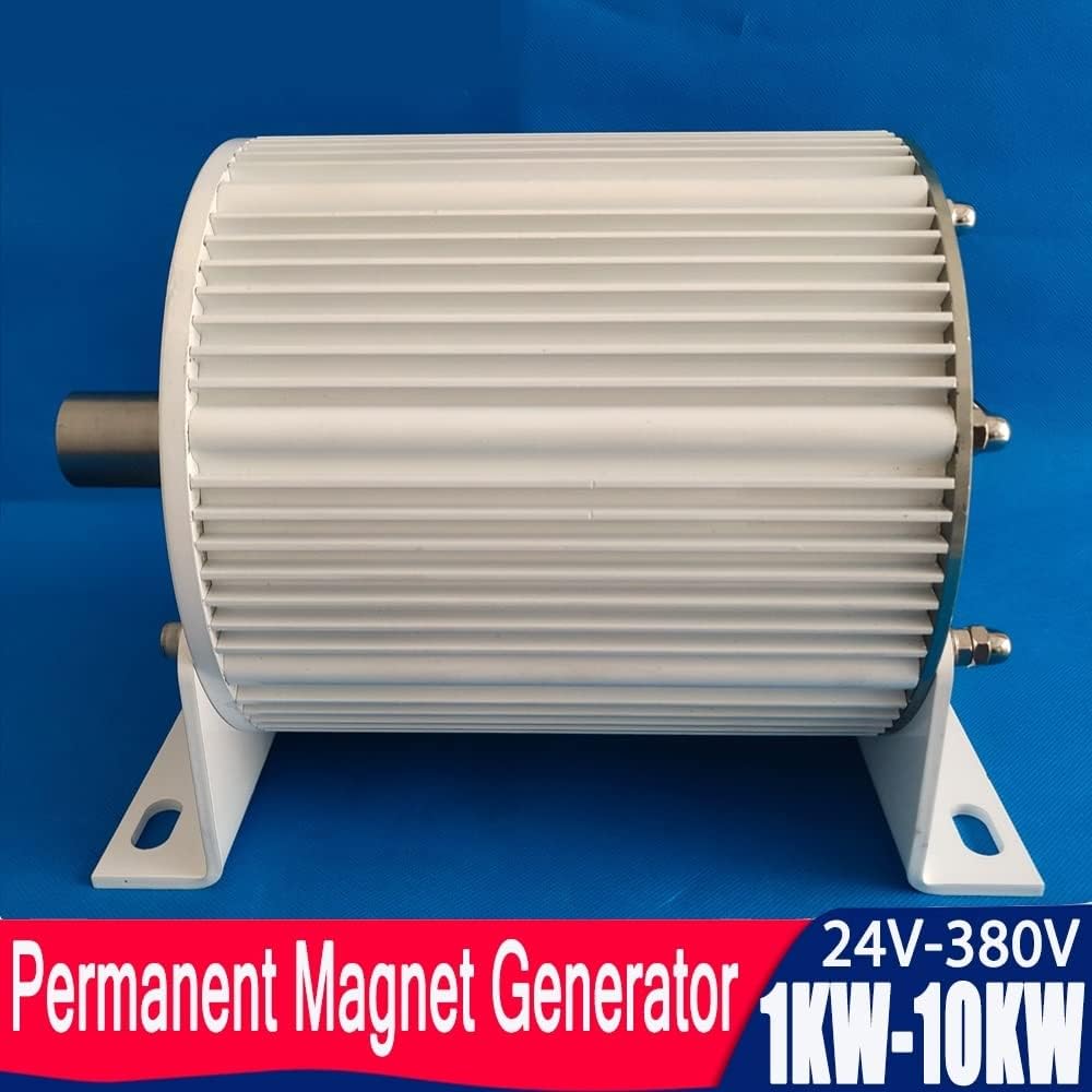 Wind Power Turbine Generator 1000W 2000W 3000W 4000W 5000W 10KW 3 Phase Gearless Permanent Magnet Generator 48V AC Alternator Wind Water Turbine (Size : Without Base, Color : 120-V_20KW 300RPM)