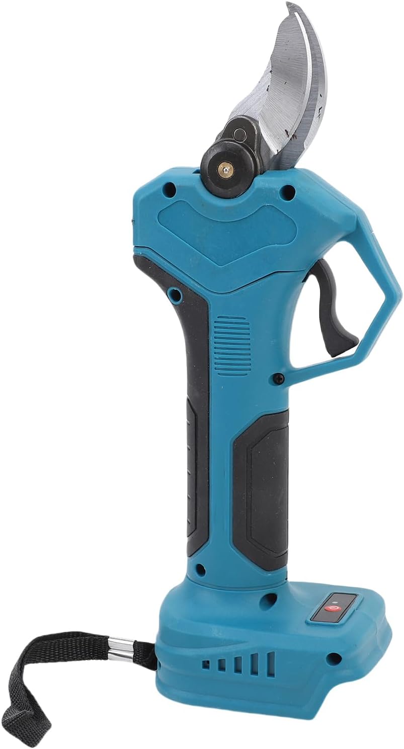 Jiawu Electric Pruning Shears, 30mm Heavy Duty Cordless Pruner with LCD Display and SK5 Blades, Safety Lock and Ergonomic Handle for Gardening Tree Trimming