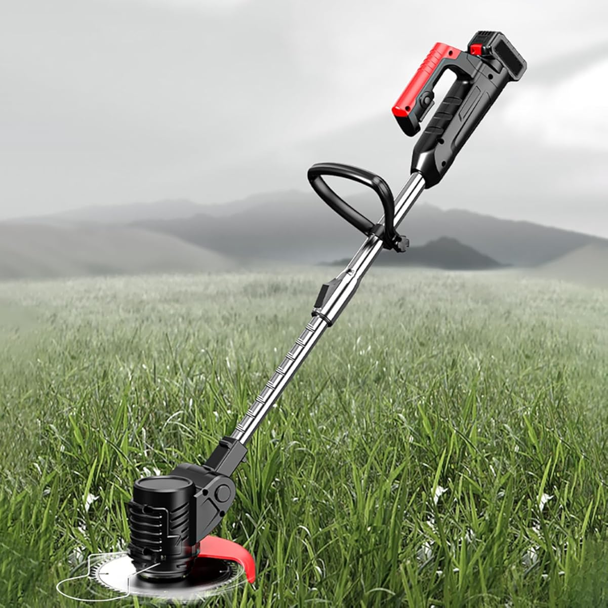 Lithium Electric Lawn Mower Multifunctional Household Handheld Charging for Trimming Lawn and Garden Branches,N