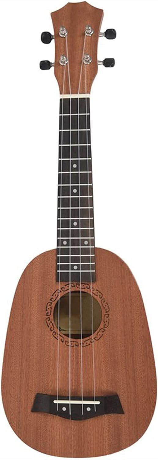 21inch 4 Strings Pineapple Style Mahogany Hawaii Ukulele Electric Bass Guitar for Guitarra Musical Instruments Music Lovers Children Ukulele
