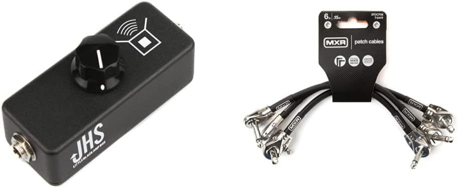 JHS Pedals Little Black Amp Box Signal Converter + MXR Patch Cables (3 Pack)