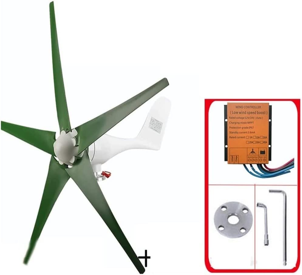 12V 24V Wind Turbine Generator Low Noise Wind Turbine Small Windmill Generator with Controller for Home Street Lamps Boat