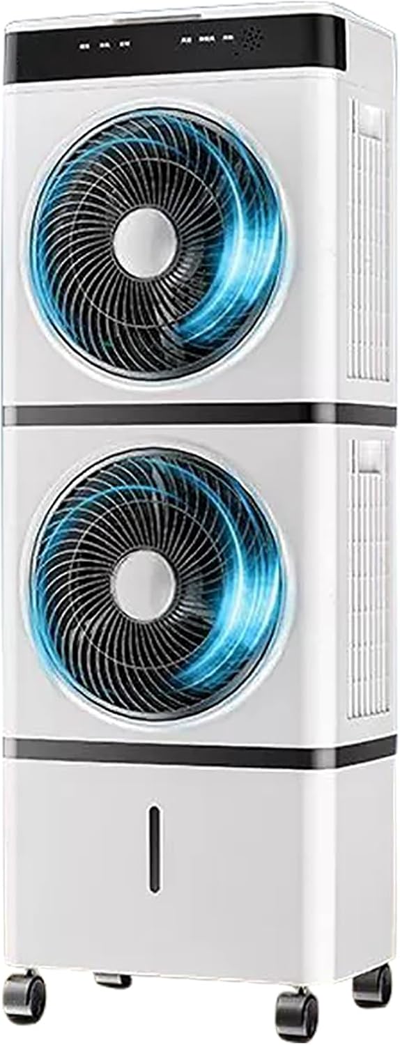 Swamp Cooler Air Conditioner, Evaporative Air Cooler, 14L/3 Gal Tank for Long Cooling, 3 Speeds, Auto Oscillating, 12H Timer, Remote, Water Cooling Fan for Home