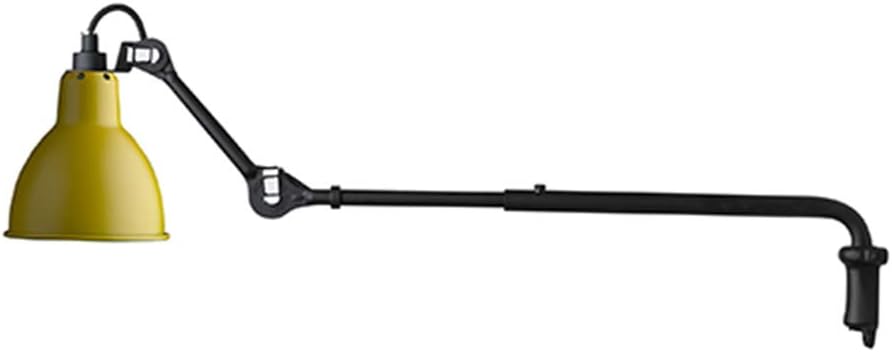 Long Swing Arm Wall Lamp, Industrial Vintage Plug in Wall Sconce Lighting Fixture for Bedroom Living Room Bedside Wall Lights,Yellow