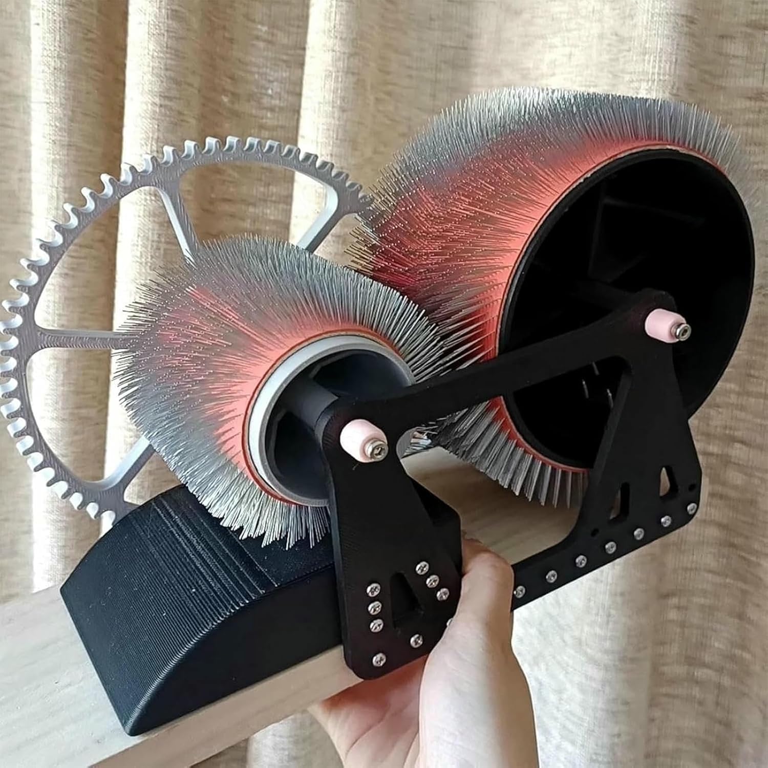 Wool Fiber Drum Carding Machine, Manual Wool Combing Machine, Sheep Fleece Drum Carder, Fast Color Mixing, Combing, Spinning, for DIY Craft Make Felt Animals, Handmade Enthusiasts~/