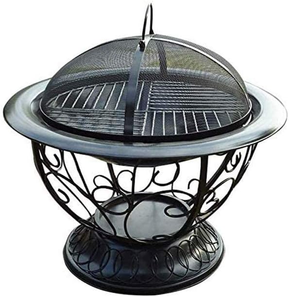 Cauldron Outdoor Fire Pit Deep Bonfire Wood Burning Patio & Backyard Firepit