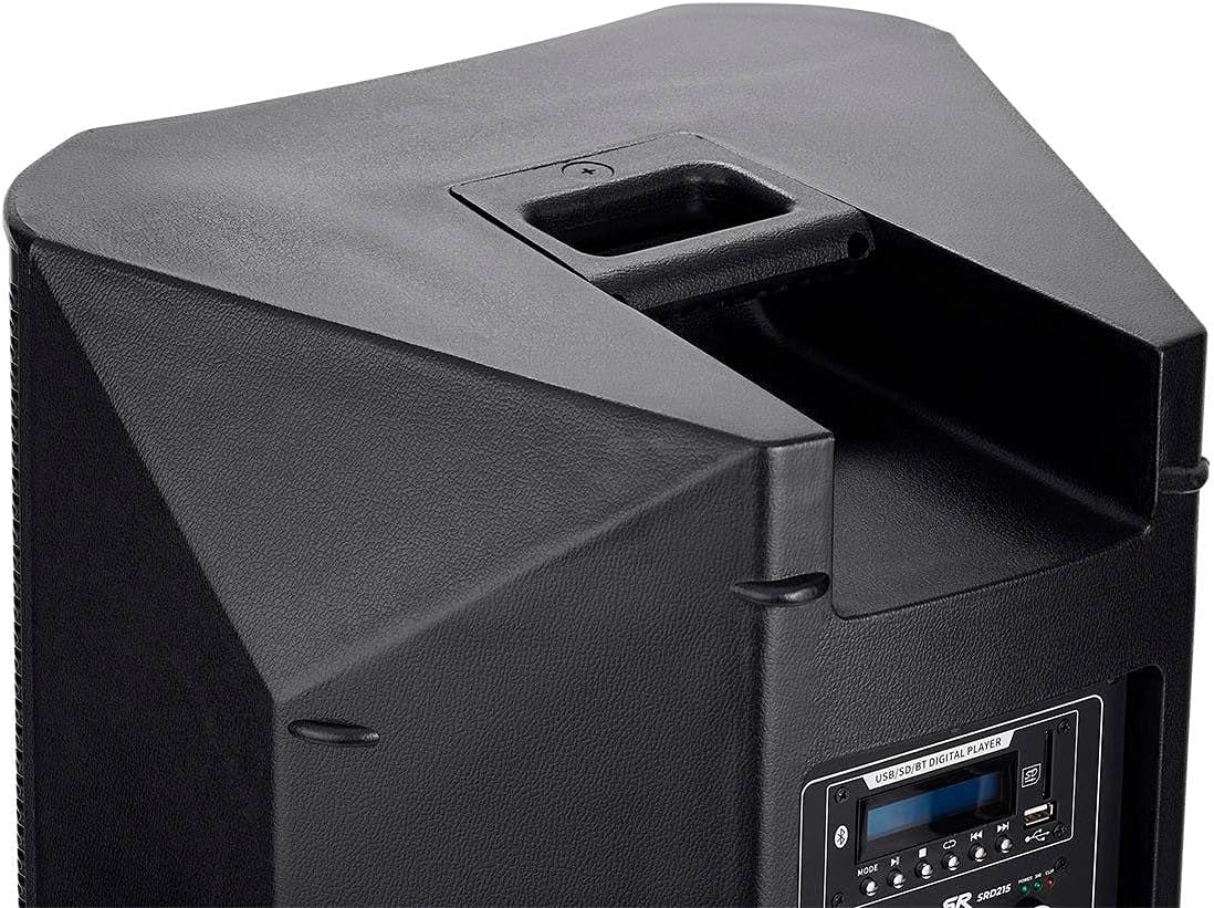 Monoprice Stage Right Series, 15-Inch Powered Speaker, 1400W, SRD215, Class D Amp, DSP, Bluetooth Streaming