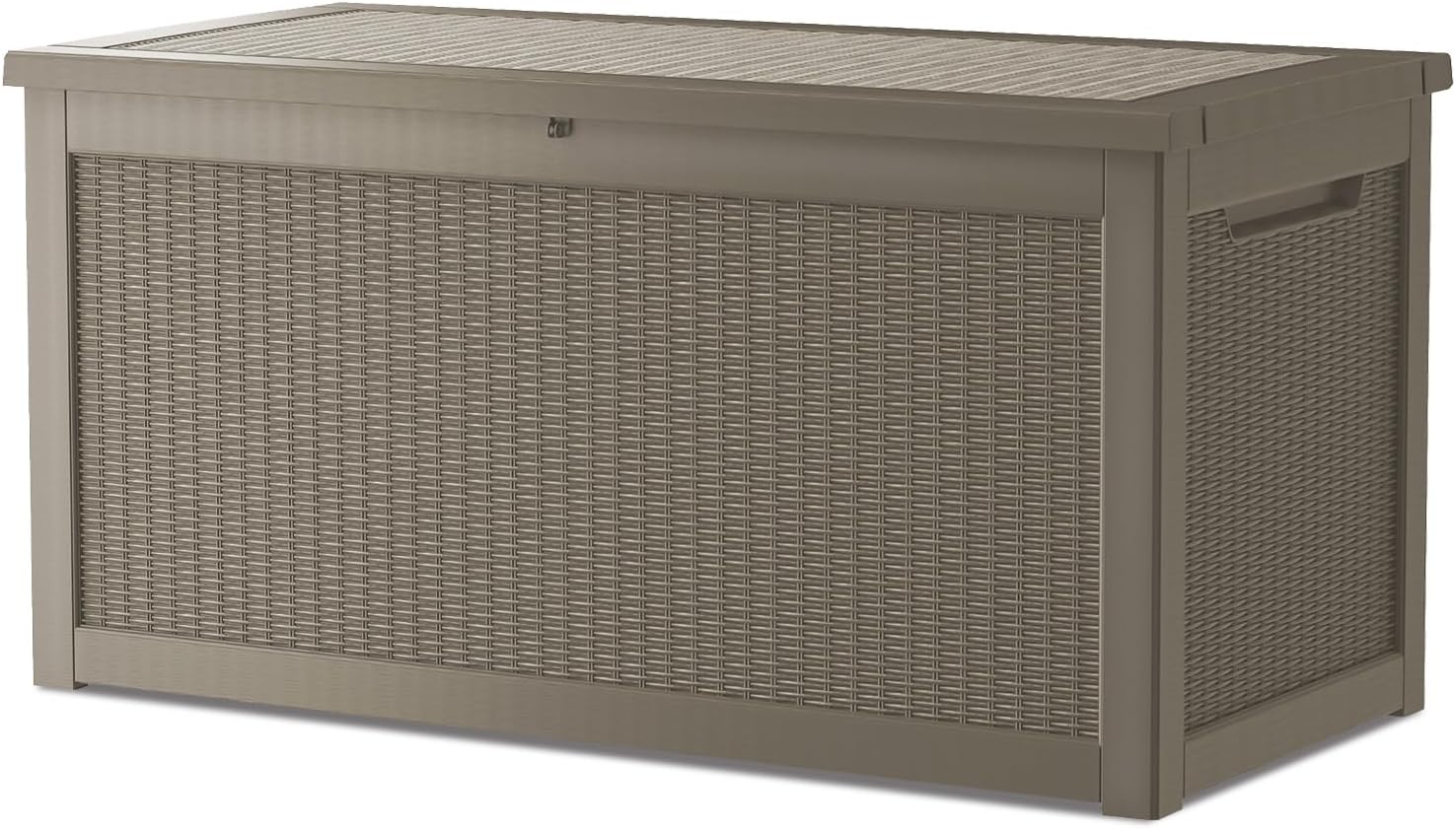 320 Gallon Deck Box, Resin Outdoor Indoor Waterproof Storage Box, Lockable Storage Box With Handle for Patio Furniture - Garden Tools - Swimming Pool Tools UV-Resistant (Grey 320 Gallon)