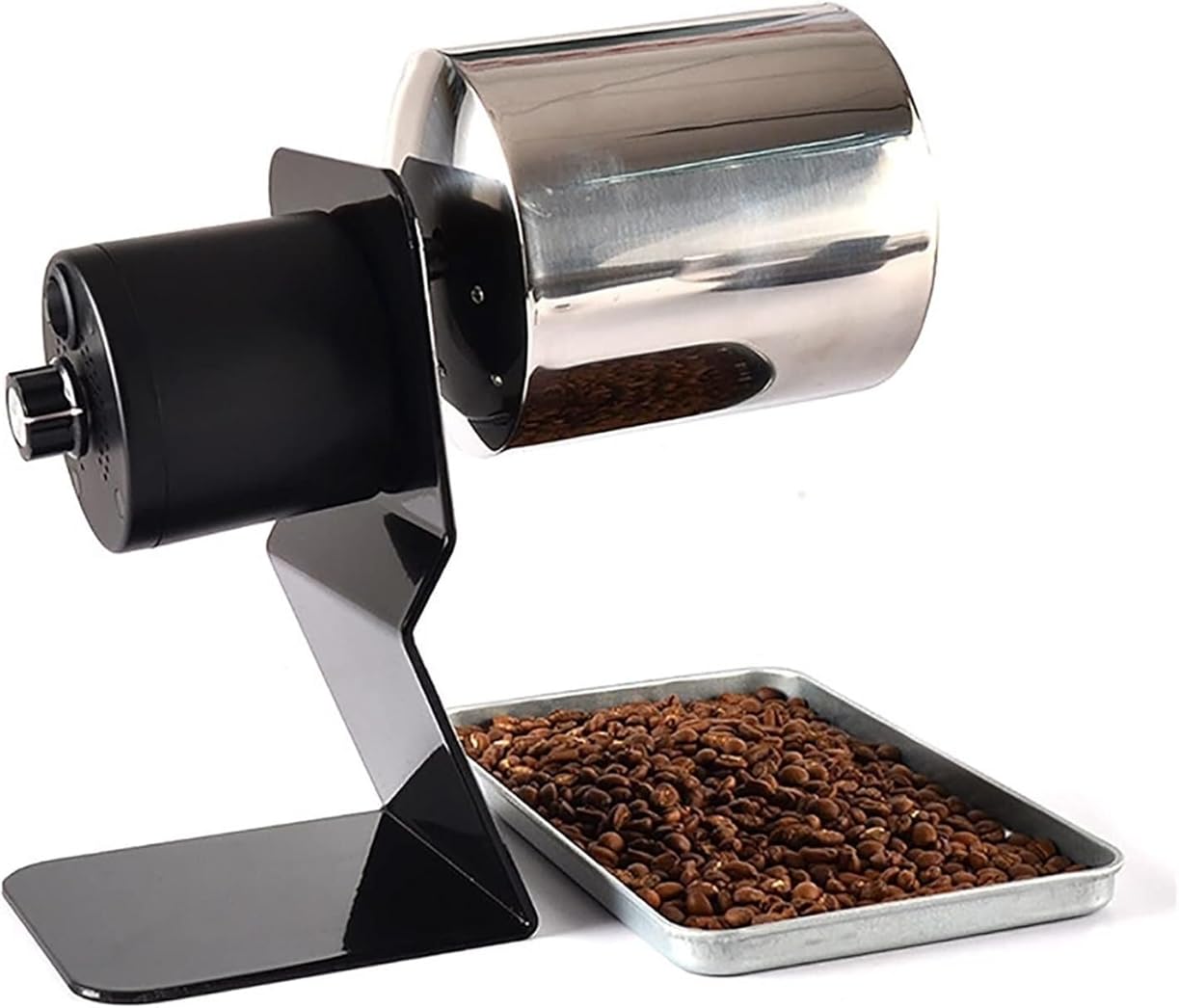 Household Coffee Bean Roasting Machine, Electric Household Stainless Steel Drum Type Rotation Coffee Bean Roaster Roller for Baking Coffee, Raw Beans, Peanuts, Grain