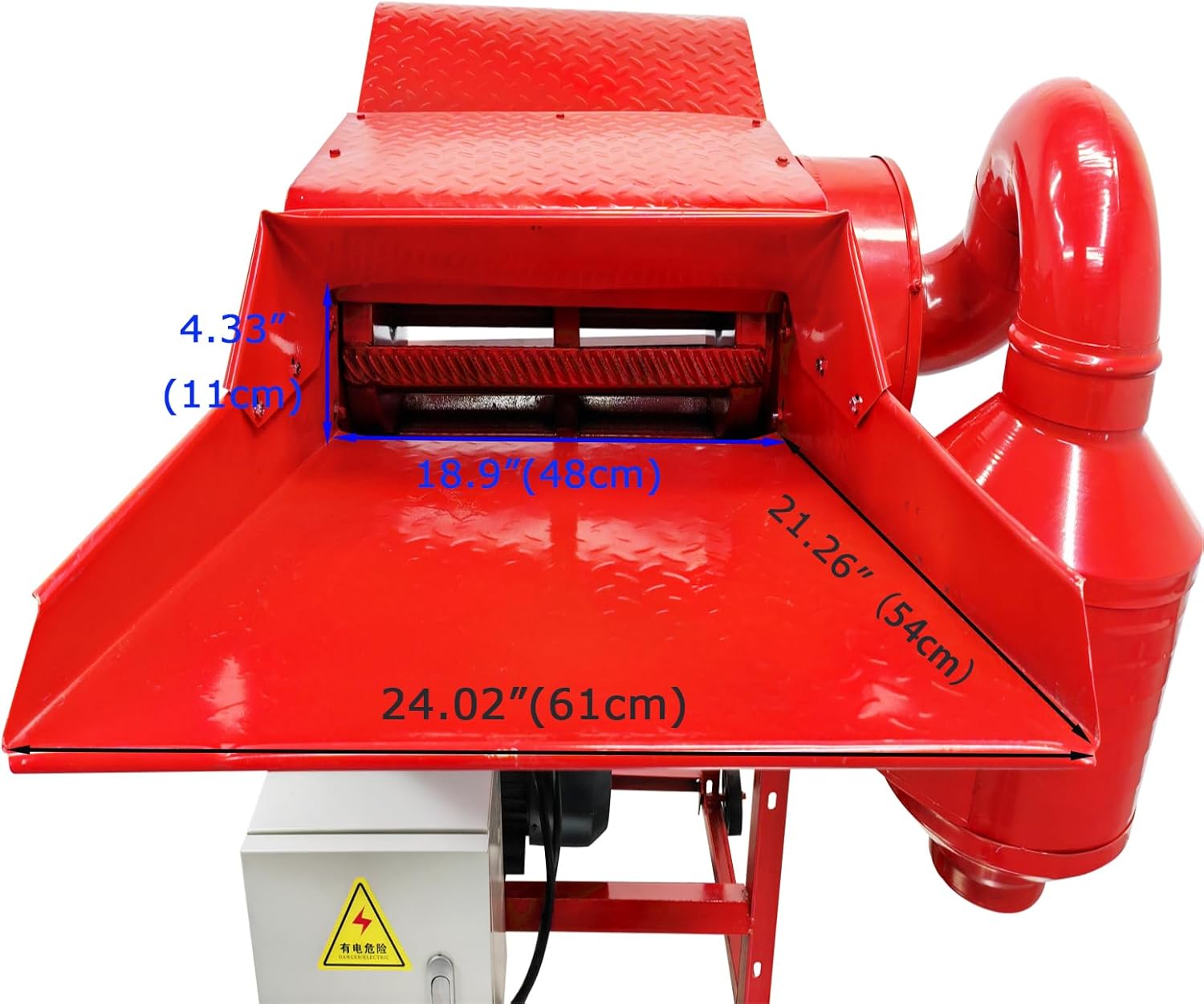 Rice and Wheat Thresher Machine with Blower Grain Huller Peeler for Rice, Beans, Barley, Soybean,Sorghum 220V 2.2KW 300-600kg/h