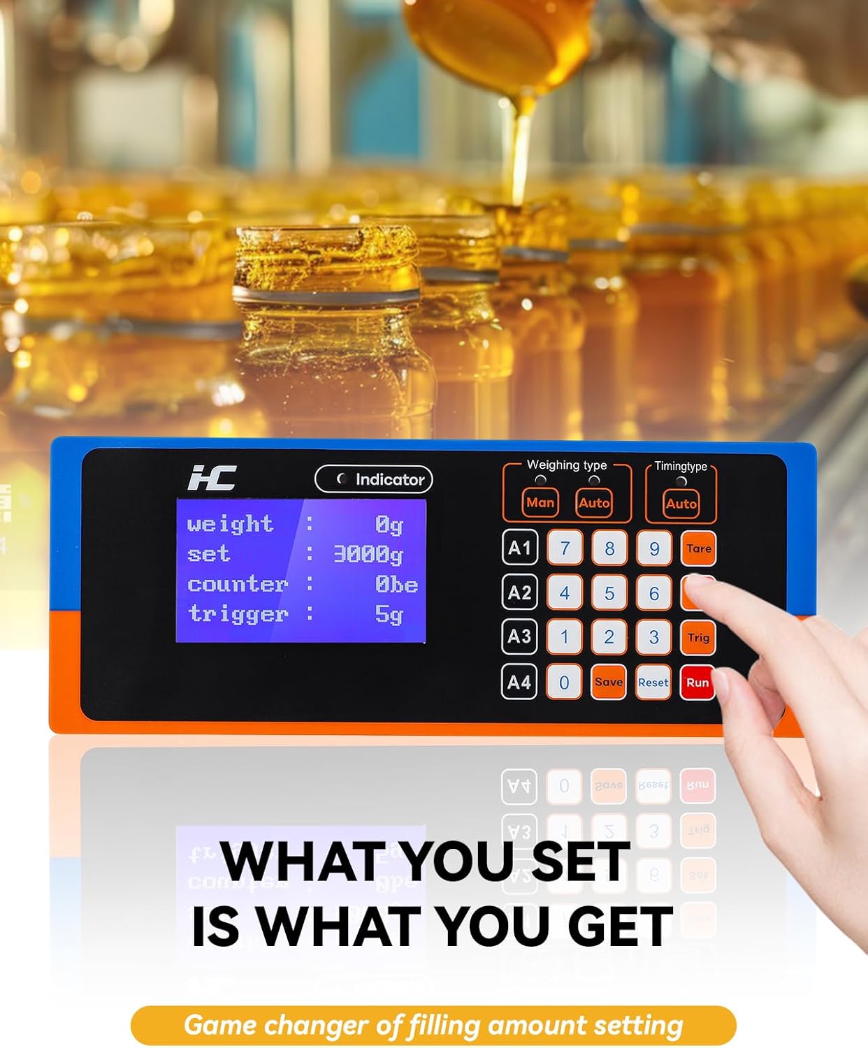 Hanchen Weight Honey Filling Machine Automatic Bottling Machine with Cleaning Mode Gear Pump for Laundry Detergent, Sauce, Ketchup