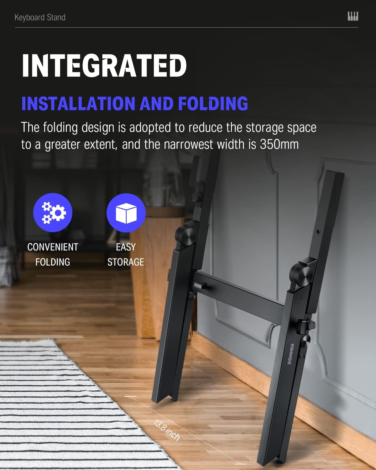 Donner DKA-20 Keyboard Amplifier+Donner Folding Keyboard Stand