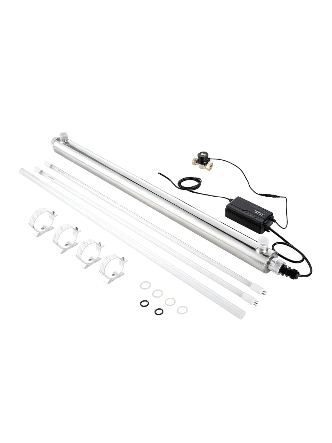 VEVOR Purifier UV water, 55 W, 12 GPM, 110 V, versatile ultraviolet water purification filter with stainless steel housing, UV water filter for the whole house with quartz sleeve