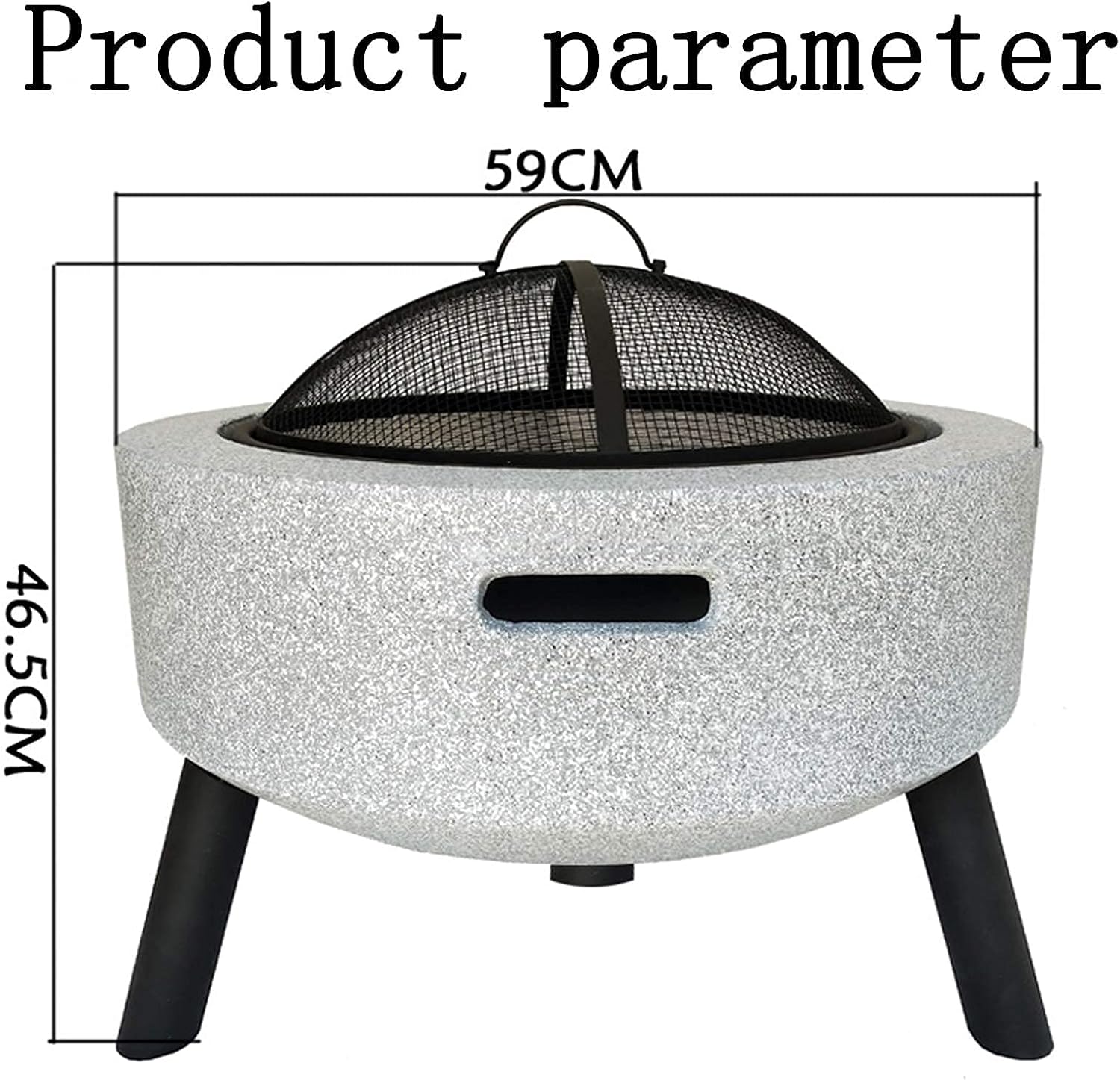 Garden Fire Pit Grill Bowl Grill Barbecue Rack Outdoor Wood Burning Fire Pit Table Top Fire Pit Outdoor Outdoor Heaters & Fire Pits with Grill Grate for Heating//Fire Bowls The Garden