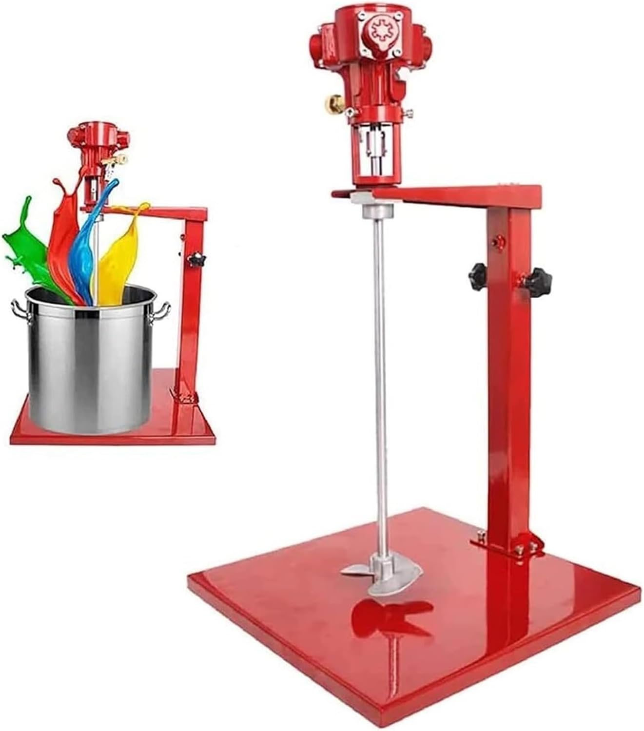Gal/20L Pneumatic Paint Mixer Stirrer - Stainless Steel Liquid Coating Agitator for Paint Dye Hydrosol Mixing - 2600r/min - Lifting Paint Stirring Machine