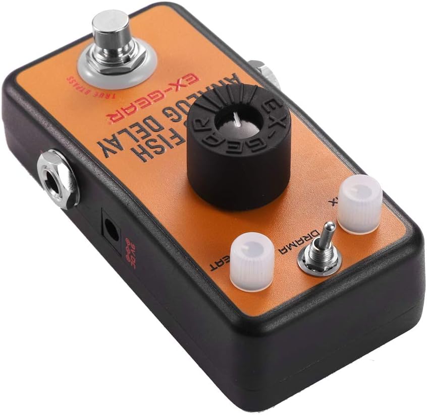 EX-GEAR Echo Fish Analog Delay Guitar Pedal with Drama Switch, True Bypass