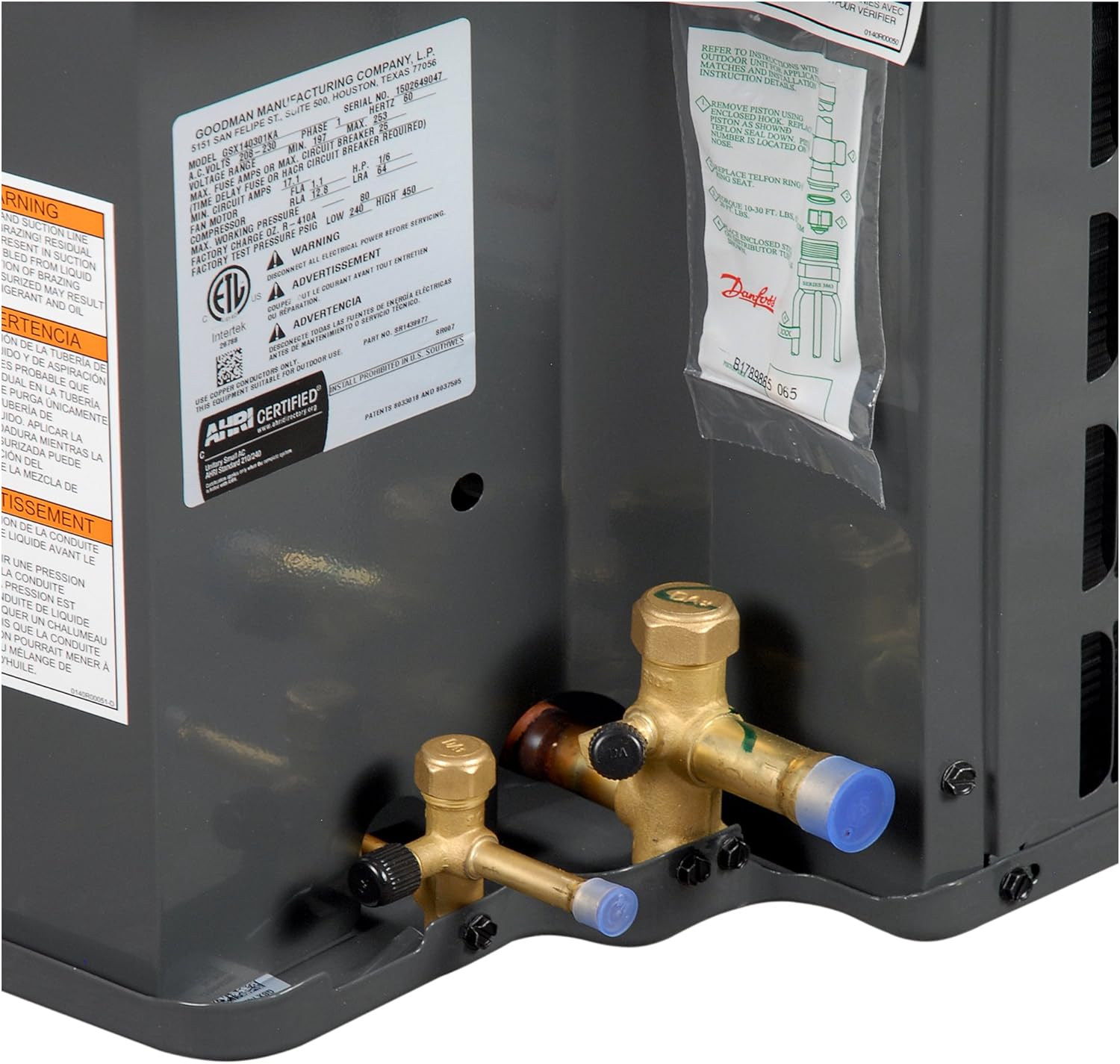 Goodman 2.5 TON 15.2 SEER2 Air Conditioner Condenser Uses R-32- Replaces SSX160301 and GSX160301 - GLXS5BA3010