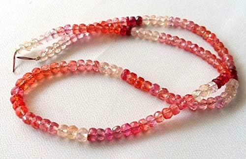 13 inch natural beads strand of 4-4.5mm faceted rondelle multi zircon gemstone beads for DIY jewelry - necklace, bracelet, earring, ring.