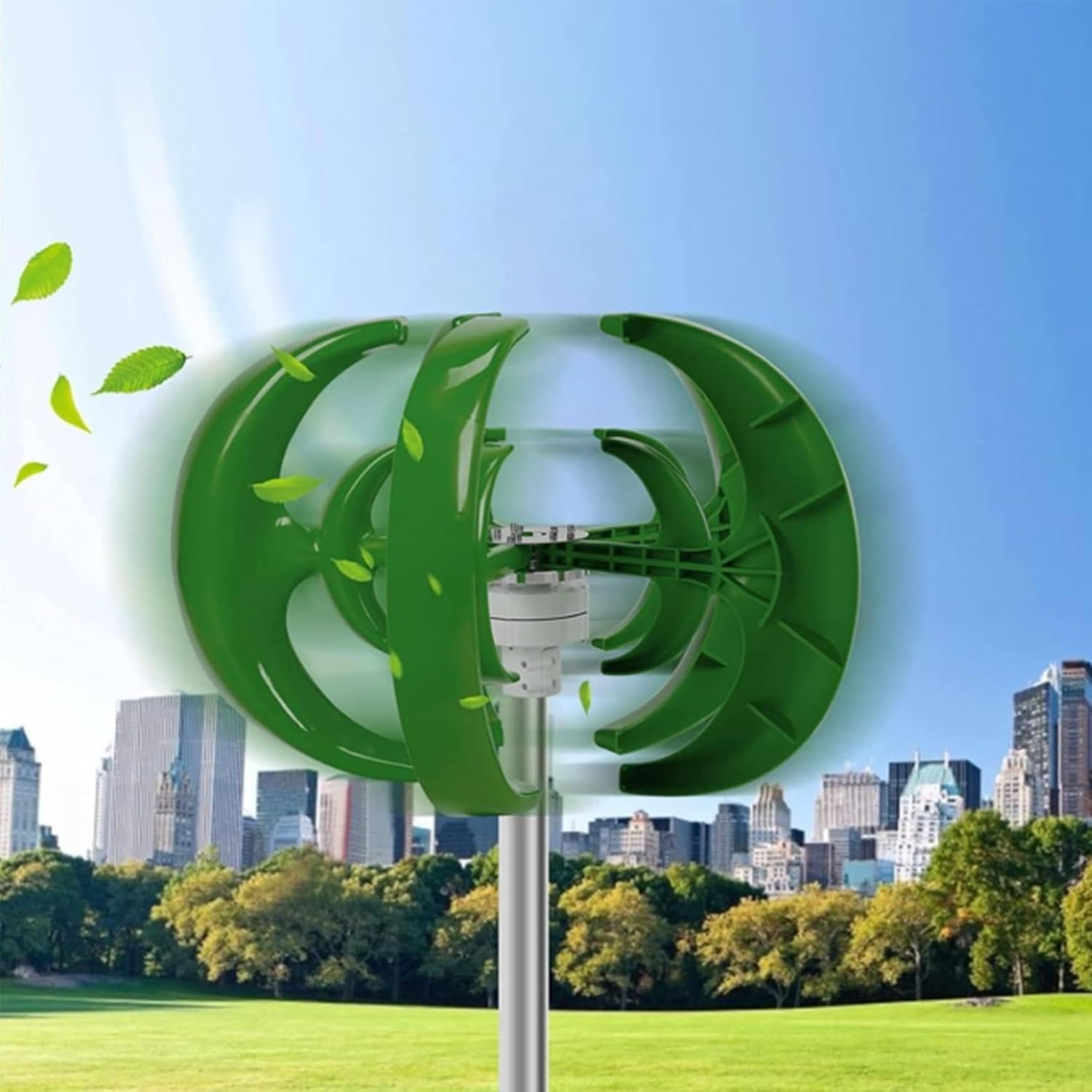 220V,Low Noise Wind Turbines Generator, 12V 24V 48V 6000W Vertical Wind Turbine Power Generator Low Wind Speed Start Cabins Or Mobile Homes