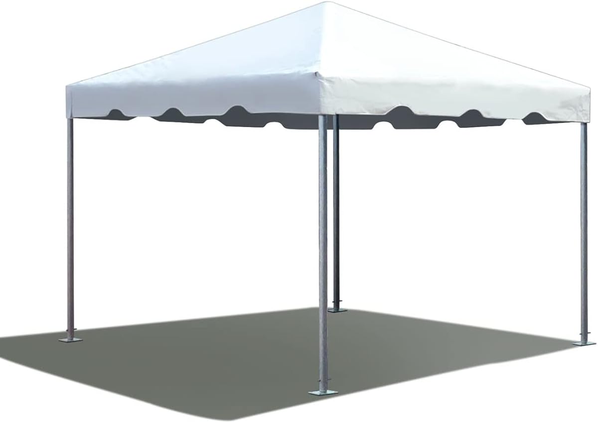 TentandTable 10' x 10' Sectional Canopy Tent, White, Indoor/Outdoor, 8-20 Person Capacity, Parties, Vendors, Weddings, Events, Heavy Duty, Waterproof Vinyl Canopy Tents, Commercial, Residential Use