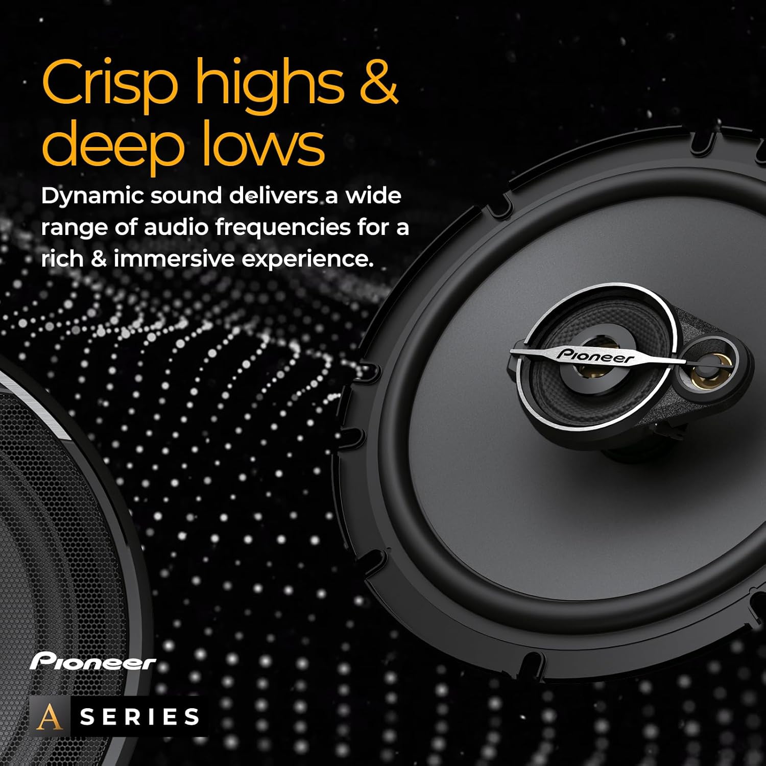 PIONEER A-Series Standard TS-A6881F 6” x 8” 4-Way Speakers (Pair) – 350W Max, Balanced Sound + Smooth Treble, Enhanced Bass, Great Stock Replacement